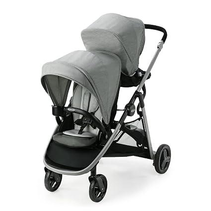 Graco Ready2Grow LX 2.0 Double Stroller, Clark
2 Stroller Seats, Bench Seat & Standing Platform; Accepts 2 Graco Infant Car Seats, Compact Fold, Body Support & Canopy Visor