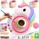 Oeasic Unicorn Pottery Wheel for Kids, Arts and Crafts for Kids Ages 8-12, PotteryCraft Kit with Clay, Art Supplies for Kids Birthday Christmas Gift for 6 7 8 9 10 11 12+
