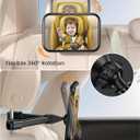 Lamicall Baby Car Mirror for Backseat - Never Shake Clip Hook, Safest Acrylic Rear Facing Car Seat Mirror, 3S Access, 360 Rotation & Wide Clear View, Newborn Baby Accessories Gifts