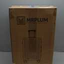 MRPLUM Front Pocket Carry On Luggage,Aluminum Frame PC Hardside Spinner Wheel Suitcase with TSA Lock,Cup Holder,Phone Holder&USB Charging Port,Dark Green(1 Piece)