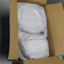 BESTSTAR 200PCS Black and Clear Plastic Plate, Black Disposable Plate Set with 100 Dinner Halloween Plates and 100 Dessert Plates for Party