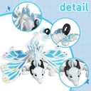 3D Printed Articulated Dragon Toy with Wings  Flexible Poseable Fantasy Fidget Toy for Stress Relief & Anxiety, Mystical Desk Decor for Home Office, Easter Basket Stuffers & D&D Collectors (Blue)