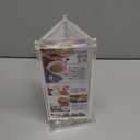 Rotating Acrylic Sign Holder with 3 Side for Restaurant Coffee Menu Clear Tabletop Holders fit 7x3 x3 Page