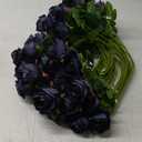 LetuoClips 52 PCS  Roses Artificial Flowers, Fake  Roses Bouquet,White Artificial Silk Roses with Stems for Wedding Flowers Decoration, Valentines Day Mothers Day, Bridal Bouquet Roses Navy Blue