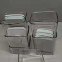 Pop Airtight Food Storage Containers Set with Lids, 6 Pcs Stackable One Button Opening Food Containers Kitchen Pantry Organization and Storage, BPA Free Stackable Cereal Container (0.5, 1.2, 1.8qt)*2