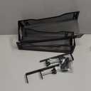 Under Desk Cable Management Tray Black, Litwaro Cable Management Under Desk No Drill, 25'' Cable Tray with Clamp for Wire Management, Cord Organizer for Office, Home - No Damage to Table