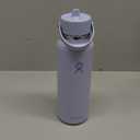 Hydro Flask Water Bottle - Insulated Stainless Steel - Wide Mouth Flex Straw Lid, Non Spill, Leakproof and Refillable in 40 Oz Surf Blue