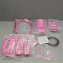 23PCS Full Set Interior Decoration Trim Kit for Jeep Wrangler JL JLU Gladiator JT 2018-2023 Steering Wheel Door Handle Air Conditioning Vent Cup Holder Reading Light Headlight Switch Gear Cover (Pink)