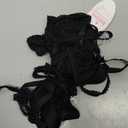 RSLOVE Women Lingerie Sets with Garter Belt 3 Piece Lace Teddy Babydoll Bodysuit (Medium, Black)