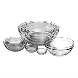 Anchor Hocking 8 Piece Mixing Bowl Set, Nesting Serving Bowls & Mixing Bowls (1 oz, 2 oz, 4 oz, 6 oz, 1 Qt, 1.5 Qt, 2.5 Qt, 3.5 Qt)