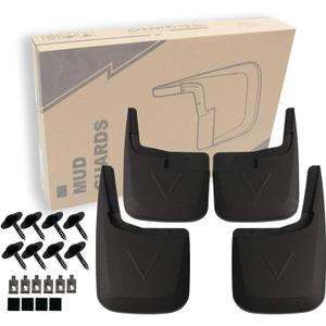 RMOURTEKK Mud Flaps Compatible with Ford 2020-2015 F150 Without OEM Fender Flares Custom Front and Rear Mud Guard Set (4pcs Set)