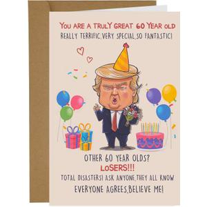 3 x Funny Birthday Card For Women Men,60th Birthday Card,Birthday Gifts For Her,Birthday Card For Husband Wife,Funny Anniversary Cards For Him - Great For 60th Birthday Gifts For Mom Dad Best Friends - Bday Card For Best Friend Coworker (TP-Age-60)