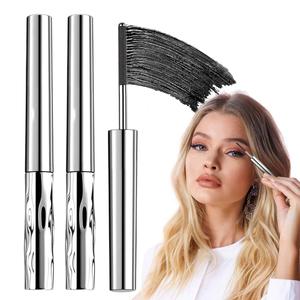 2PCS Iron Wand Mascara, Waterproof Metal Wand Mascara Volume and Length, Brushless Mascaras for Long-lasting No Clumping 3D Curling Eyelash (Black)