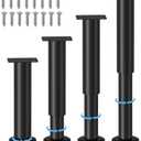 4 Pcs Adjustable Bed Support Legs for Beds Frame/Beds Center Slat, Metal Adjustable Furniture Legs 7.08-11.8 inch for Bed/Sofa/Cabinet/Couch/Dresser/Table