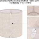 Chandelier Lamp Shades, Small Lamp Shades Clip-on Bulbs Only for Candelabra Bulbs, Beige Chandelier Shades 6 Pcs, Mini Lampshades for Chandeliers 5.1" X 5.1" X 5.3, Home Decor Fabric Linen Lampshade