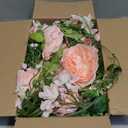 2 Pack Artificial Peony Garland Flowers, 12ft Floral Greenery Garland Rose Flower Vine with Pink Peony and Green Leaves for Wedding Dining Table Home Party Decor (2, Pink)