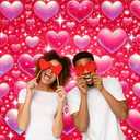 Pink Heart Photo Backdrop Early 2000s Backdrops for Photography 6x4FT Romantic Valentines's Day Background Girls Birthday Valentines Party Decorations Banner Shooting Studio Props