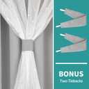 BGment Room Darkening Curtains with Sheer Overlay, Thermal Insulated Double Layer Curtains for Living Room, Grommet Silver Printed Window Curtain for Bedroom, 2 Panels Each 52 x 84 Inch, Light Grey