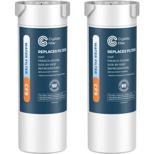 Crystala Filters XWF Replacement for GE XWF Refrigerator Water Filter Pack of 2 (Not XWFE)