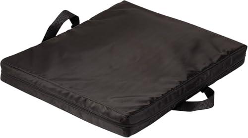 DMI Reversible Gel Foam Comfort Seat Cushion for Soft and Firm Support on Standard Chairs, Office Chairs and Wheelchairs, Removable Waterproof Oxford Nylon Cover, 16 x 18 x 2 Inches, Black