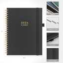 And Per Se 2026 Planner, A4 Size-Daily, Weekly & 18-Monthly Planner, Daily Schedule, Monthly Tabs, 100 GSM Thick Paper(Black)