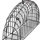 GANAZONO Cat Grooming Shower Netting Cage Cat Bath Cage (black 46cm)