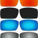 4 Pair Replacement Lenses for Oakley Gascan Sunglasses (Not Fit Gascan S) With Polarized Pack P8-1