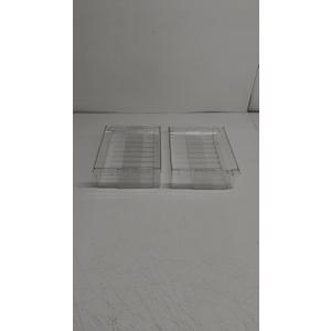 Fridge Drawer Organizer 2 Pack, Size is 7"W x 4"H x 15"L