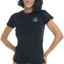 Body Glove Women's Standard Smoothies in-Motion Short Sleeve Rashguard with UPF 50, Black, Medium