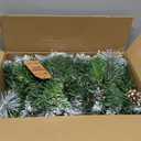 Pre-lit Christmas Garland 9 FT with 100 Warm Lights, Battery Operated Xmas Garland with Cedar Cones and Red Berries, Christmas Decoration for Mantle Fireplace Stair Railing Porch