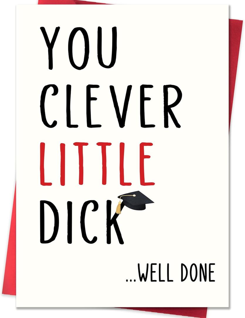 2 x Funny Graduation Card Gifts for him