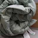 CozyLux Sage Green Comforter Set King Size, 3 Pieces Solid Breathable Quilted Style Bedding Sets, Luxury Fluffy Soft Microfiber Comforter for All Season(1 Comforter & 2 Pillowcases)