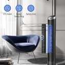 OmniBreeze Digital Electric Tower Fan, with Remote Control, LED Display, Standing Bladeless Floor Fans Cooling and Quite Indoor Living Room Bedroom use (40 Inch), 40 Inch Oscillation