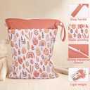 2 x Wet Bag,Wet Dry Bag,Wet Bag for Swimsuit,With Two Zipper Wet dry Pouch,Waterproof Reusable Rainbow Multicolored Leaf