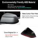ABS Side Mirror Covers for Tesla Model Y Juniper, Compatible With 2025 2026 Model Y Juniper Rearview Mirror Cap Guards Anti-Scratch & UV Protection (MY Juniper - Matte Carbon Fiber Pattern)