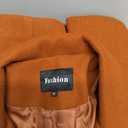 Tanming Women's Notch Lapel Double Breasted Wool Blend Mid Long Pea Trench Coat (Caramel-M)