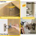Onemake 10 Pack Soft Close Motion Damper Mechanism for Full Overlay Hinges, Smooth Slow Straight-Arm, Clip Top Retrofitting Attachment, Cabinet Door Concealed Replacement Hardware Accessories
