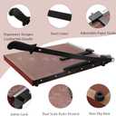 Paper Cutter Heavy Duty 18" Cut Length Professional Large Paper Cutter 12-Sheet Capacity Guillotine Paper Cutter for Cardstock, Safety, Efficience, Wide Use for Office, School, Home (A2-A7)