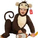 Morph Monkey Costume Kids, Monkey Costume Toddler, Baby Halloween Costumes, Kids Halloween Costumes (1-2 Years)