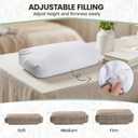Recliner Pillow Soft Corduroy Neck Pillow for Recliner, Adjustable Recliner Headrest Pillow with Weighted Back Flap Non-Slip Head Pillow for Recliner, Couch, Chair, Sofa