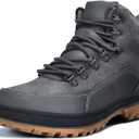 Wondamo Men's Snow Boots Lightweight Waterproof Winter Boots Fur Lined Anti-slip Cold Weather Shoes (12, Dark Grey)