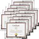 Schliersee 8.5x11 Certificate Frame Set of 10, 8.5 by 11 Glass Photo Picture Frame for Certificate, Document, Diploma, Degree, Award