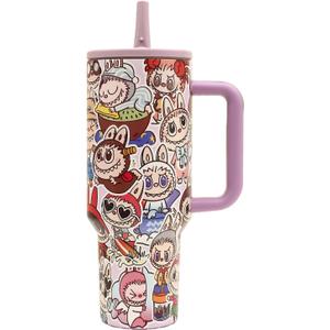 40 oz Tumbler with Handle and Flip Straw Lid, Cup Holder Friendly Insulated Stainless Steel Travel Mug, Gifts for Women & Men