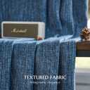 Jinchan Burlap Linen Look Curtains 84 Inches Long Blue Textured Curtains for Living Room Light Filtering Farmhouse Curtain Panels Semi Sheer Country Rustic Bedroom Window Drapes Rod Pocket 2 Panels