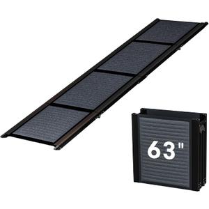HBTower 63" Long & 17.3" Wide Folding Dog Ramp for Car, SUV & Truck  Portable Pet Ramp with Non-Slip Surface, Extra Wide Steps for Large Dogs Up to 250LBS