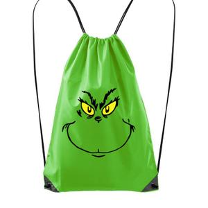 Demonwer 12 Pcs Christmas Drawstring Backpacks Christmas Green Elf Drawstring Gift Bags Goodie Cookie Treat Snack Bags for Xmas Holiday Party Favor Wrapping Decorations Supplies