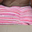 Handmade Cotton Rag Area Rug Recycled Chindi for Home Décor Pink 4'x6'