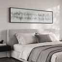 Framed Long Narrow Black and White Abstract Vertical Wall Art, 14x56 Inch