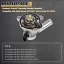 Upgraded Aluminum Engine Coolant Thermostat Housing Assembly Compatible With Buick Encore 2013-2020 Chevy Cruze Sonic Trax 2011-2016 1.4L Replace 55579010