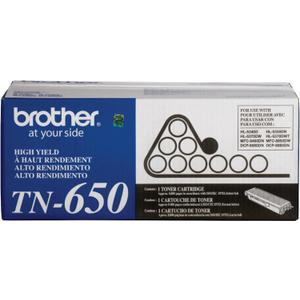 Brother Genuine High Yield Toner Cartridge, TN650, Replacement Black Toner, Page Yield Up to 8,000 Pages